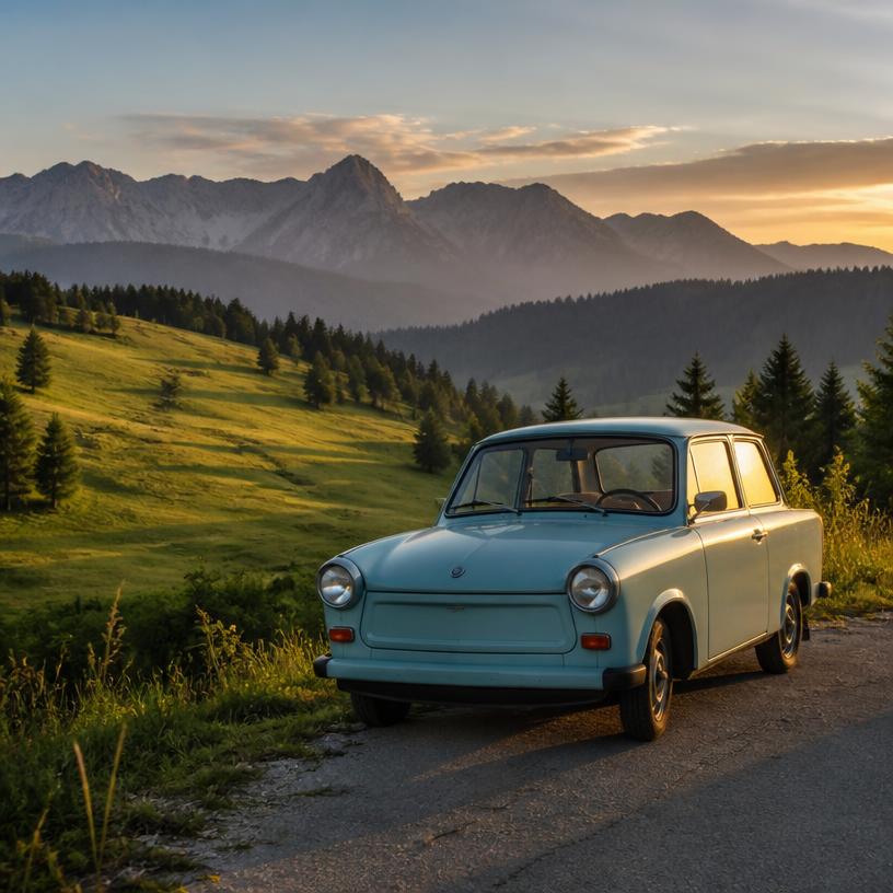 Trabant w polskim krajobrazie