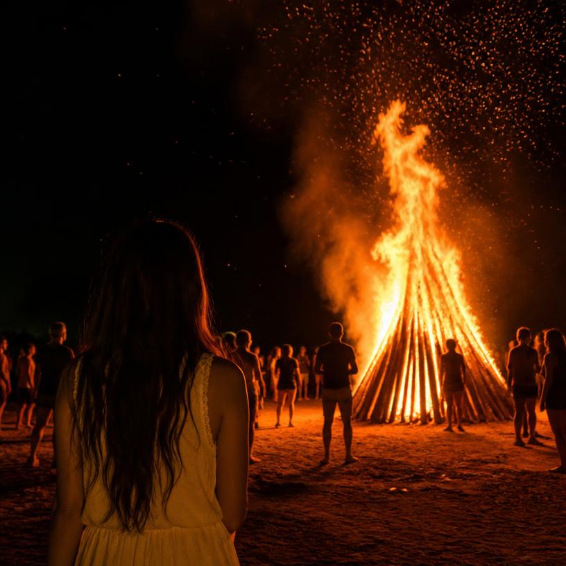 Noc, bas i festiwalowy ogień