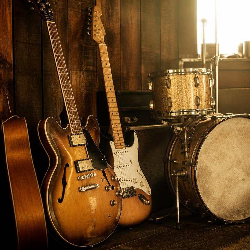 Nostalgicznie: złota era gitar i bębnów