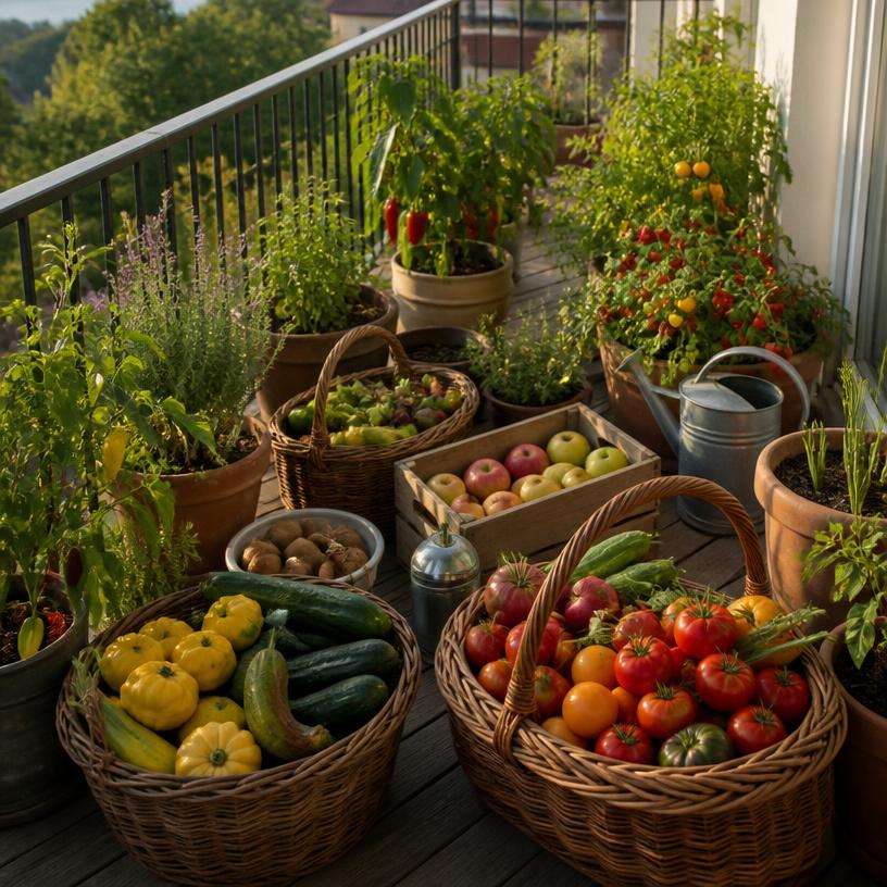 Balkon pełen plonów